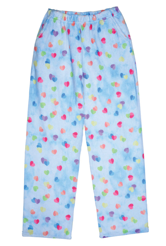 Playful Hearts Plush Pants - Large