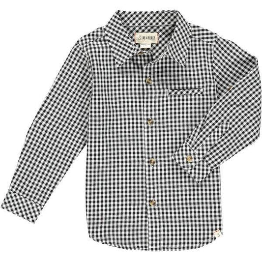 ATWOOD Black/white plaid woven shirt