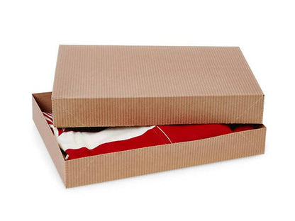 Recycled Brown Kraft Apparel Boxes: 100 Pack / 10x7x1.5"