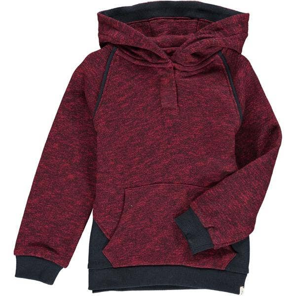 JAMES Wine/black Heathered Hooded top