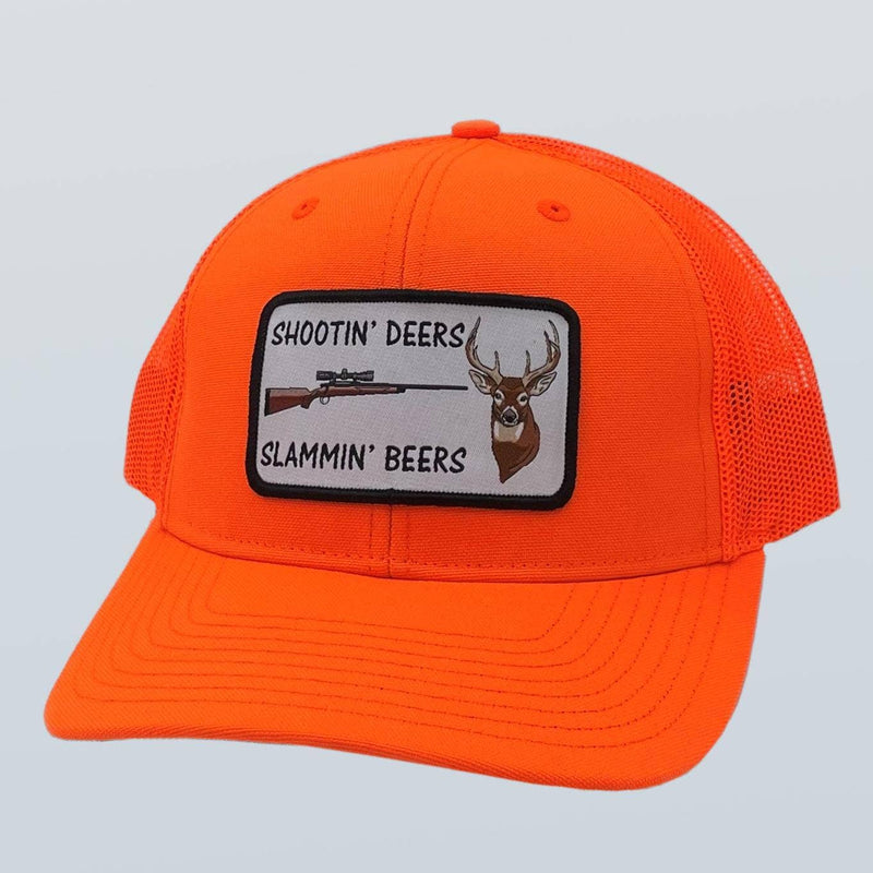 Shootin' Deer Patch Blaze Orange Hat