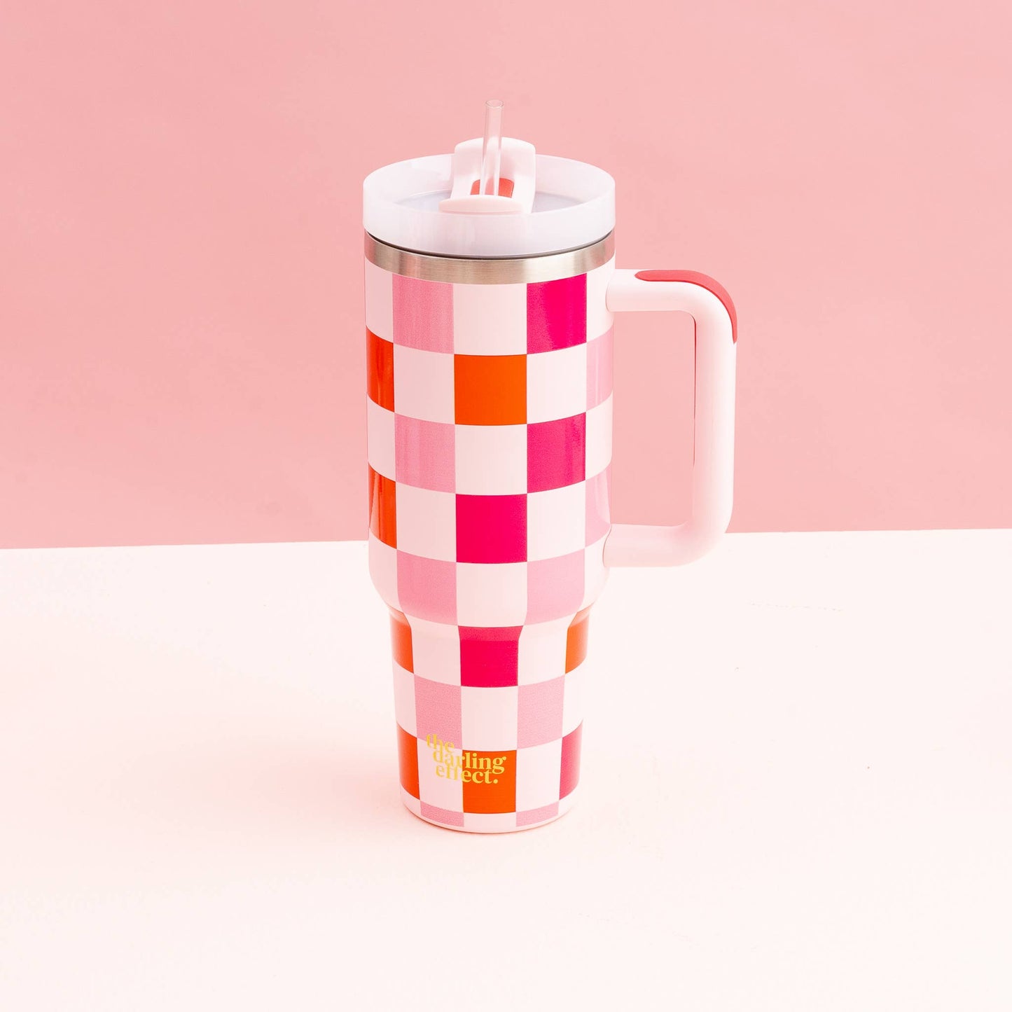 Take Me Everywhere Tumbler - Sweetheart Check