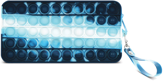 Blue Tie Dye Popper Pencil Case