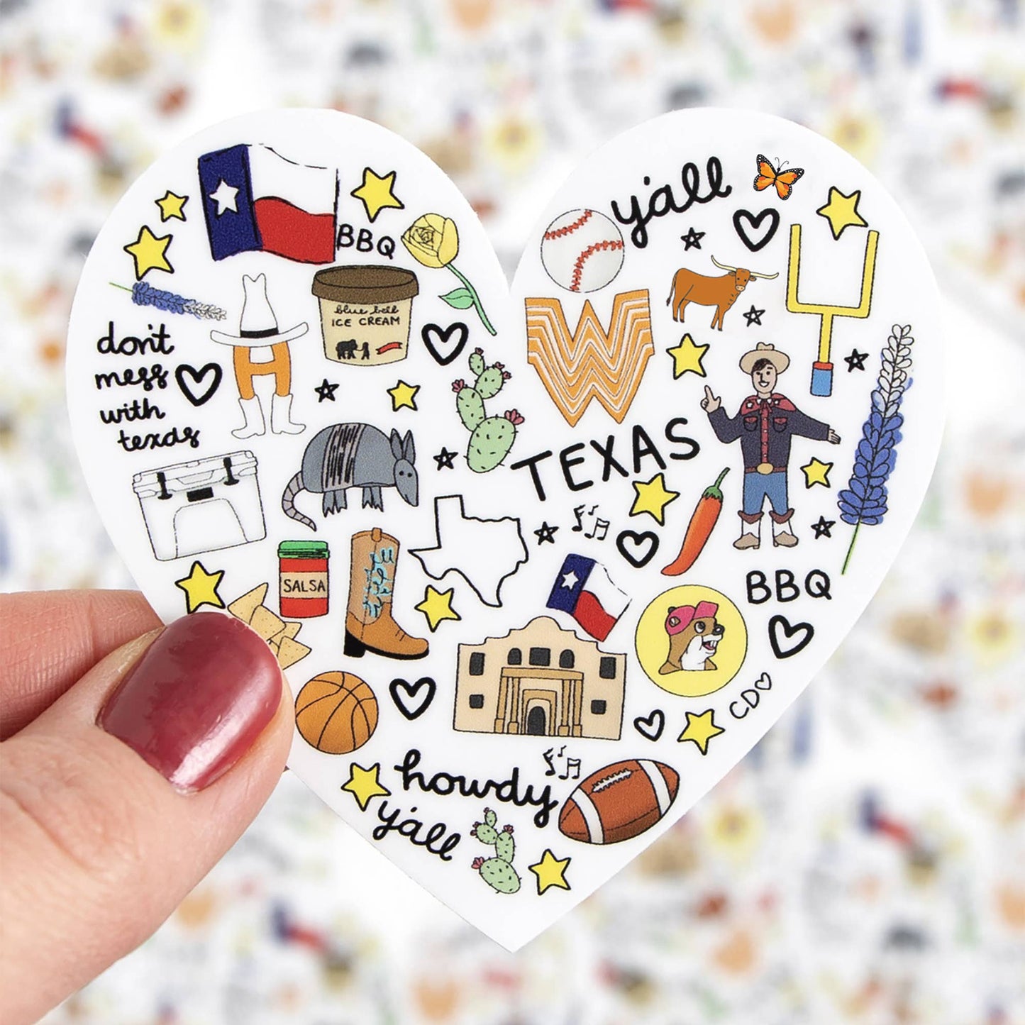 Love for Texas Decal Sticker