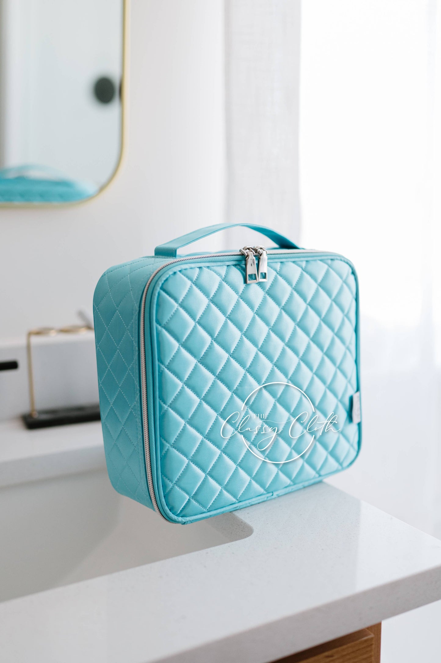 Mega Makeup Case - Tiffany Blue