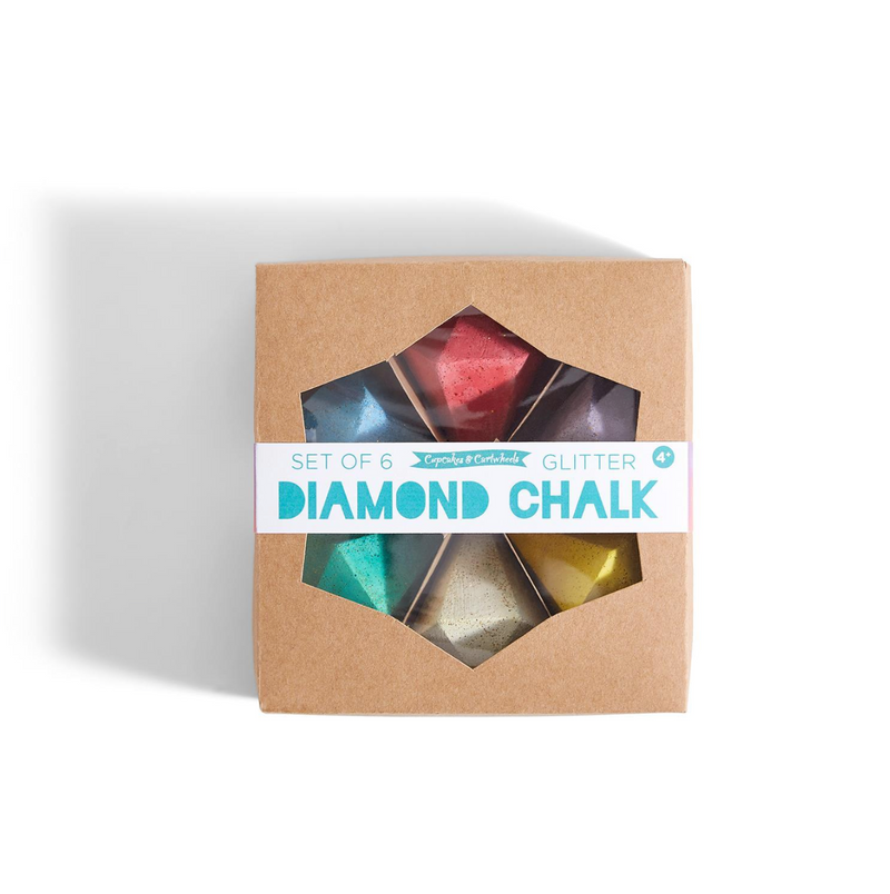 Set of 6 Diamond Chalks with Glitter in Gift Box