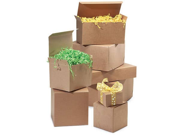 Recycled Brown Kraft Gift Boxes: 100 Pack / Assortment