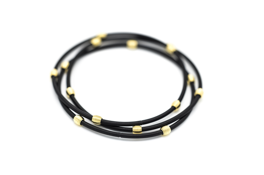 Matte Black Beaded Dia® Bracelets