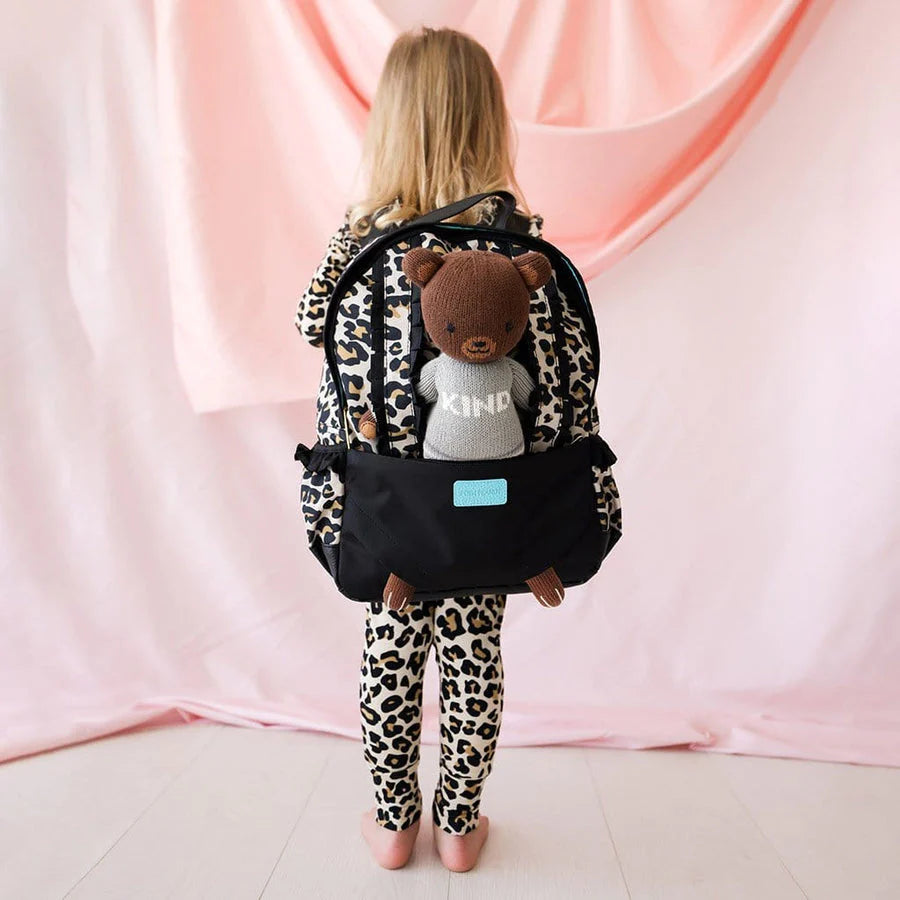 POSH PEANUT LANA LEOPARD - RUFFLED BACKPACK