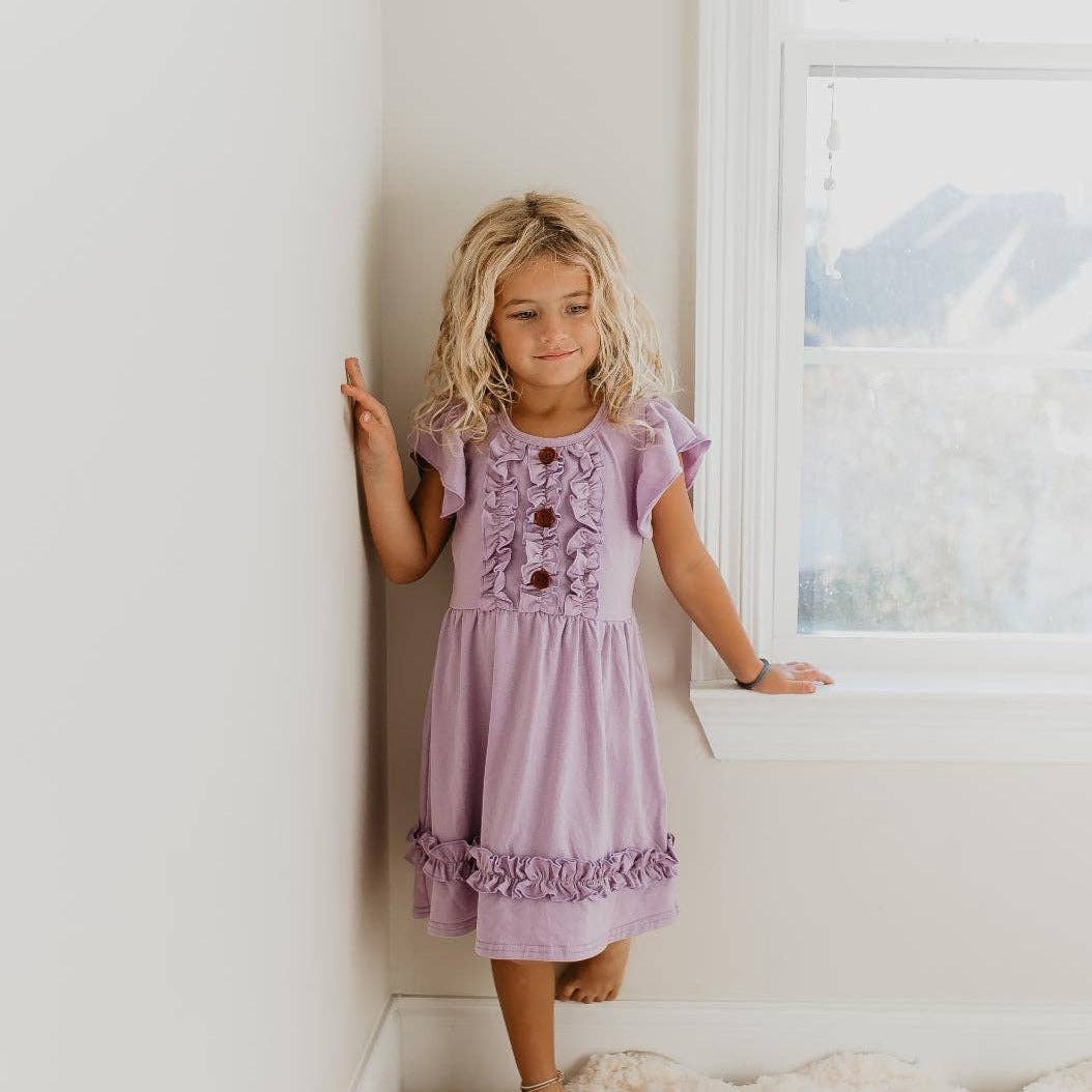 Kids Ruffle Button Down Easter Dress