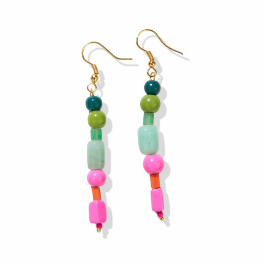 Glass Beaded Drop Earrings