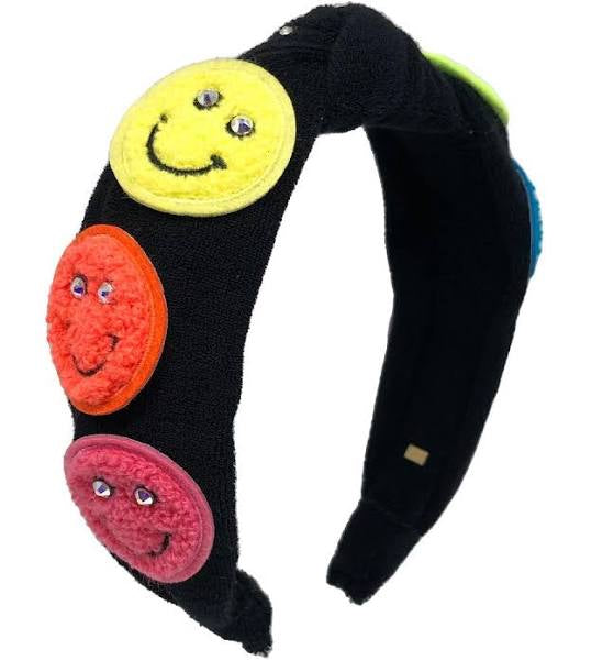 Neon Smiley Knotted Headband