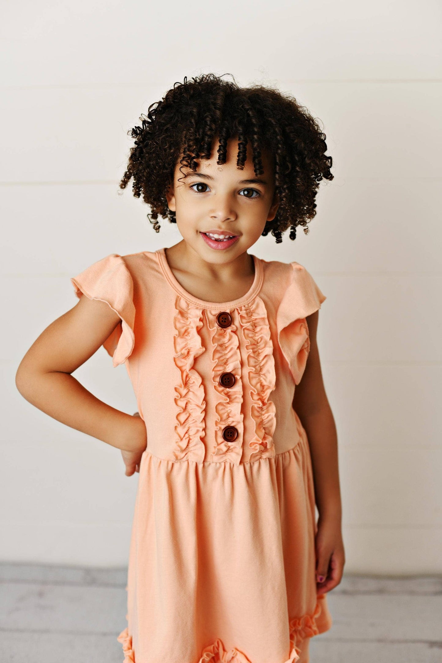 Kids Ruffle Button Down Easter Dress