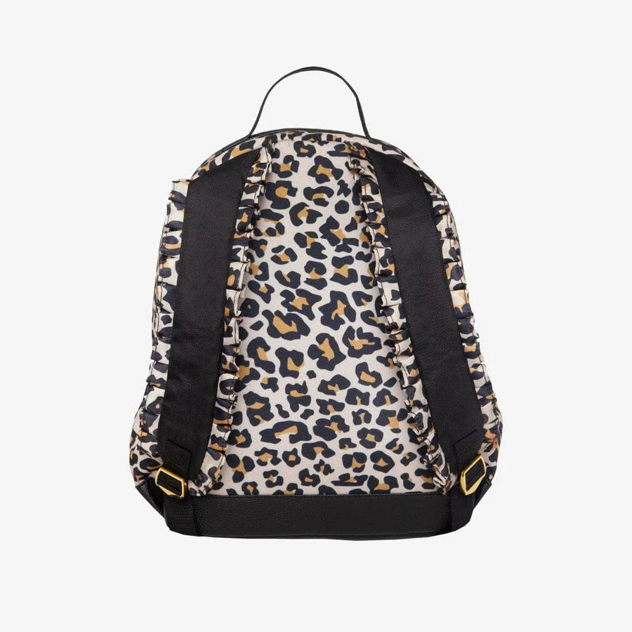 POSH PEANUT LANA LEOPARD - RUFFLED BACKPACK