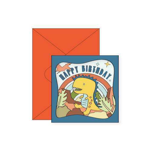 Dino Birthday Pop up Card