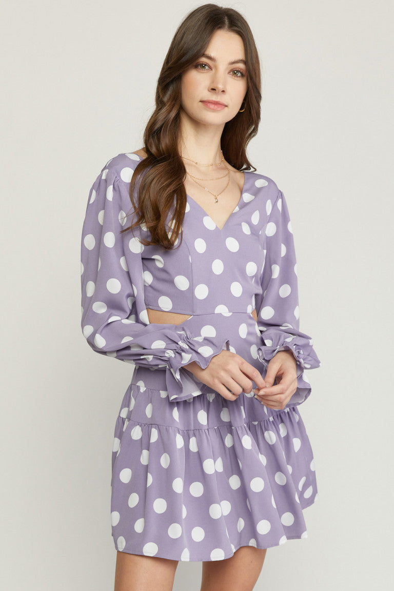 Lavender Polka Dot Dress